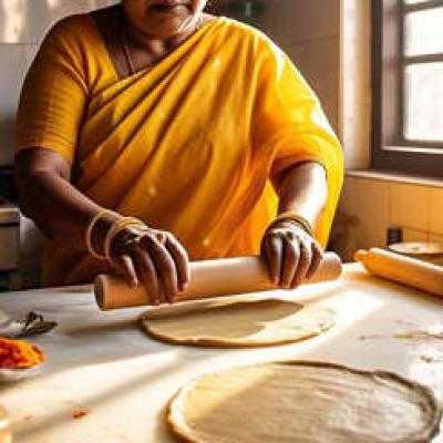 किचन की स्लैब पर रोटी बेलना सही होता है या गलत?