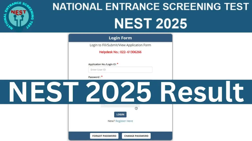 NEST 2025 Result OUT, Scorecard Download Link @nestexam.in Published on: 10th July 2025