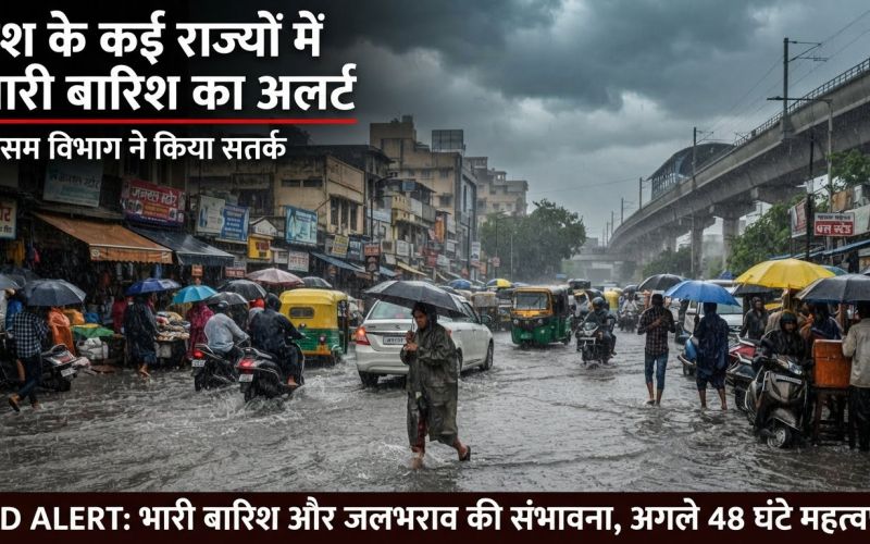 देश के कई राज्यों में भारी बारिश का अलर्ट, मौसम विभाग ने किया सतर्क