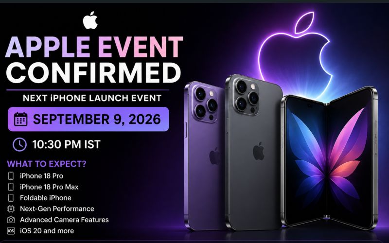 Apple Event Alert: iPhone 18 Launch Likely on September 9